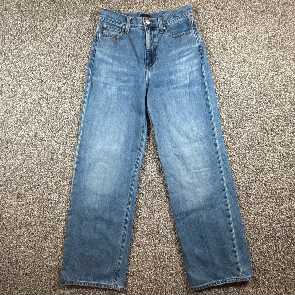 UNIQLO Jeans Womens 24x29 1 Junior Wide Leg Straight High Rise Medium Wash